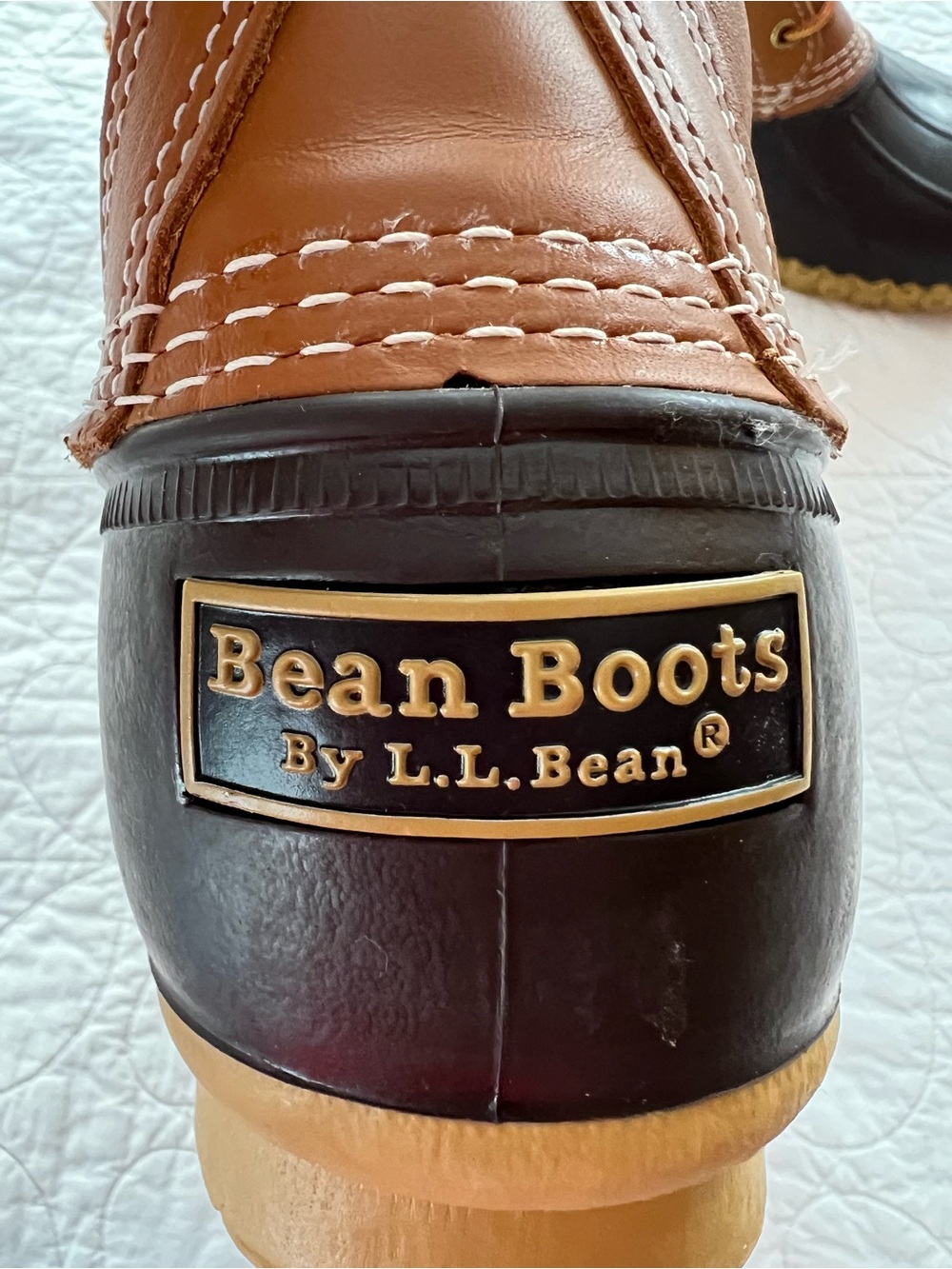 L.L. Bean Men's 12 Two-Tone Brown Waterproof Duck “Bean Boots” Rugged Woodscore - Picture 2 of 8